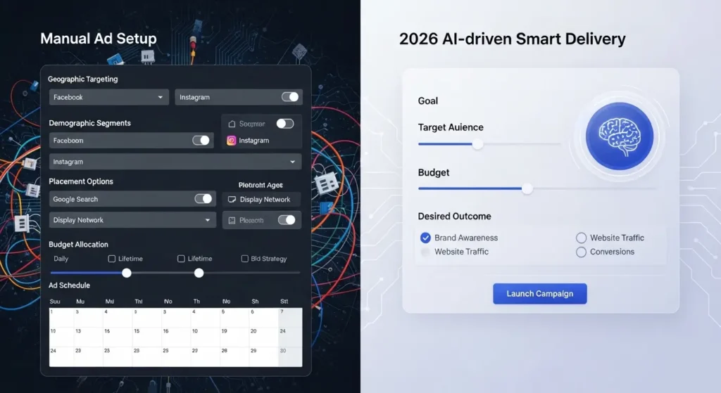 AIによるTikTok広告のスマート配信設定画面
