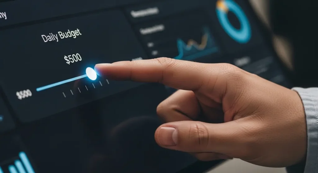 TikTok広告マネージャーでの予算設定画面
