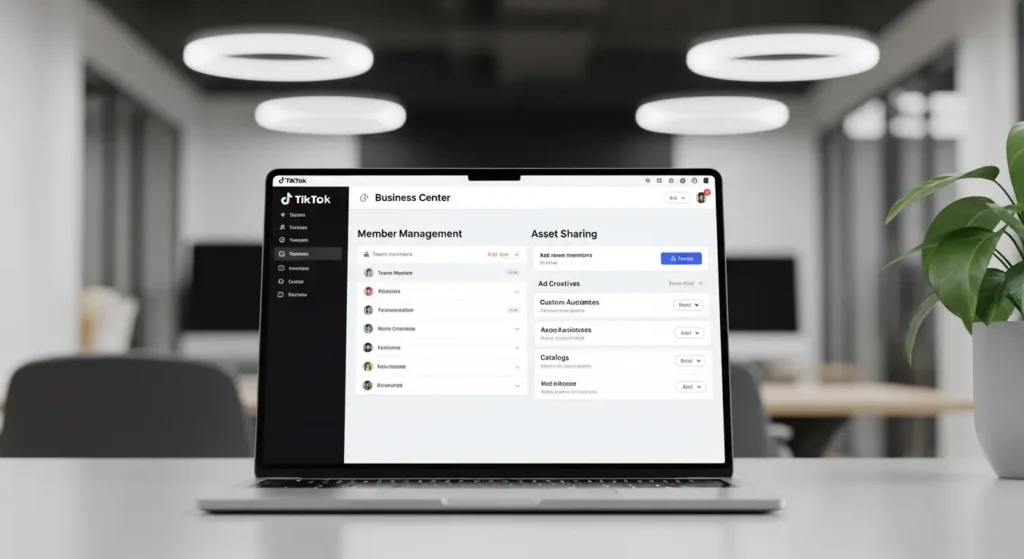 TikTokビジネスセンターの管理画面イメージ