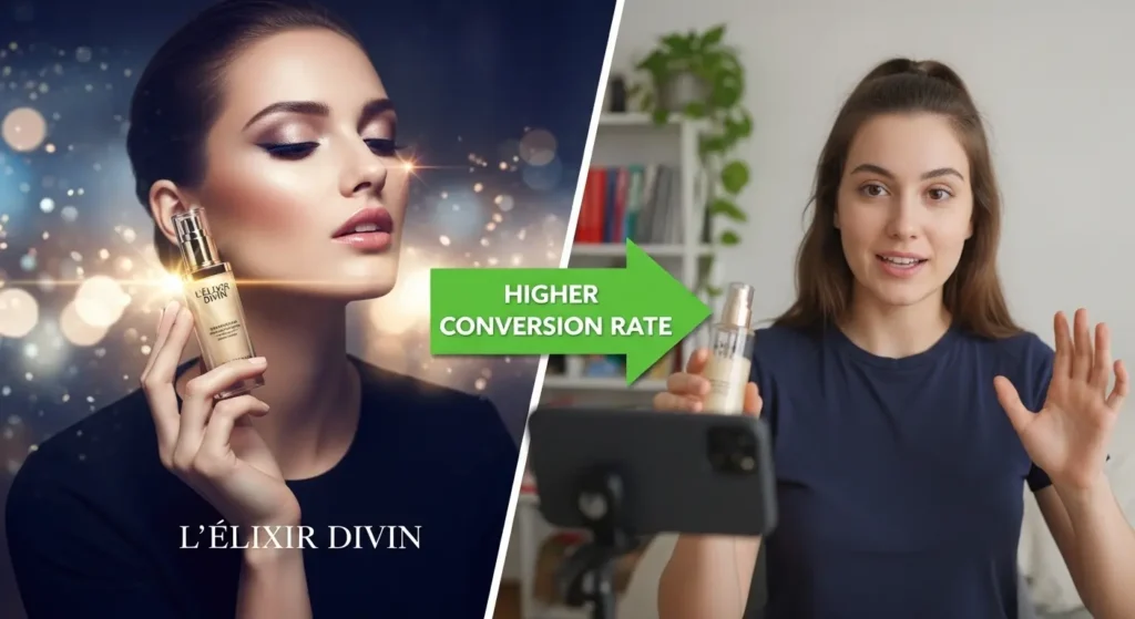 TikTokにおけるUGC広告と作り込まれた広告の反応差