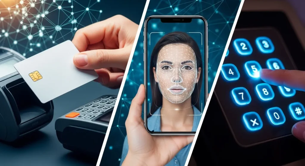 所持要素や生体要素を含む様々な認証方式のイメージ