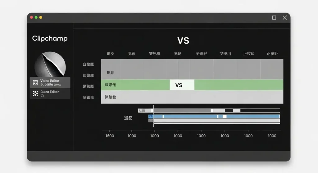 Clipchampと他の動画編集ソフトの字幕精度比較グラフ