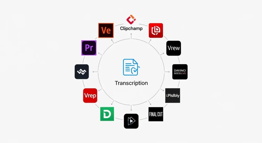 動画文字起こしソフトの比較図