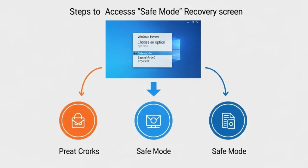 Windowsセーフモードを起動するための操作手順の図解
