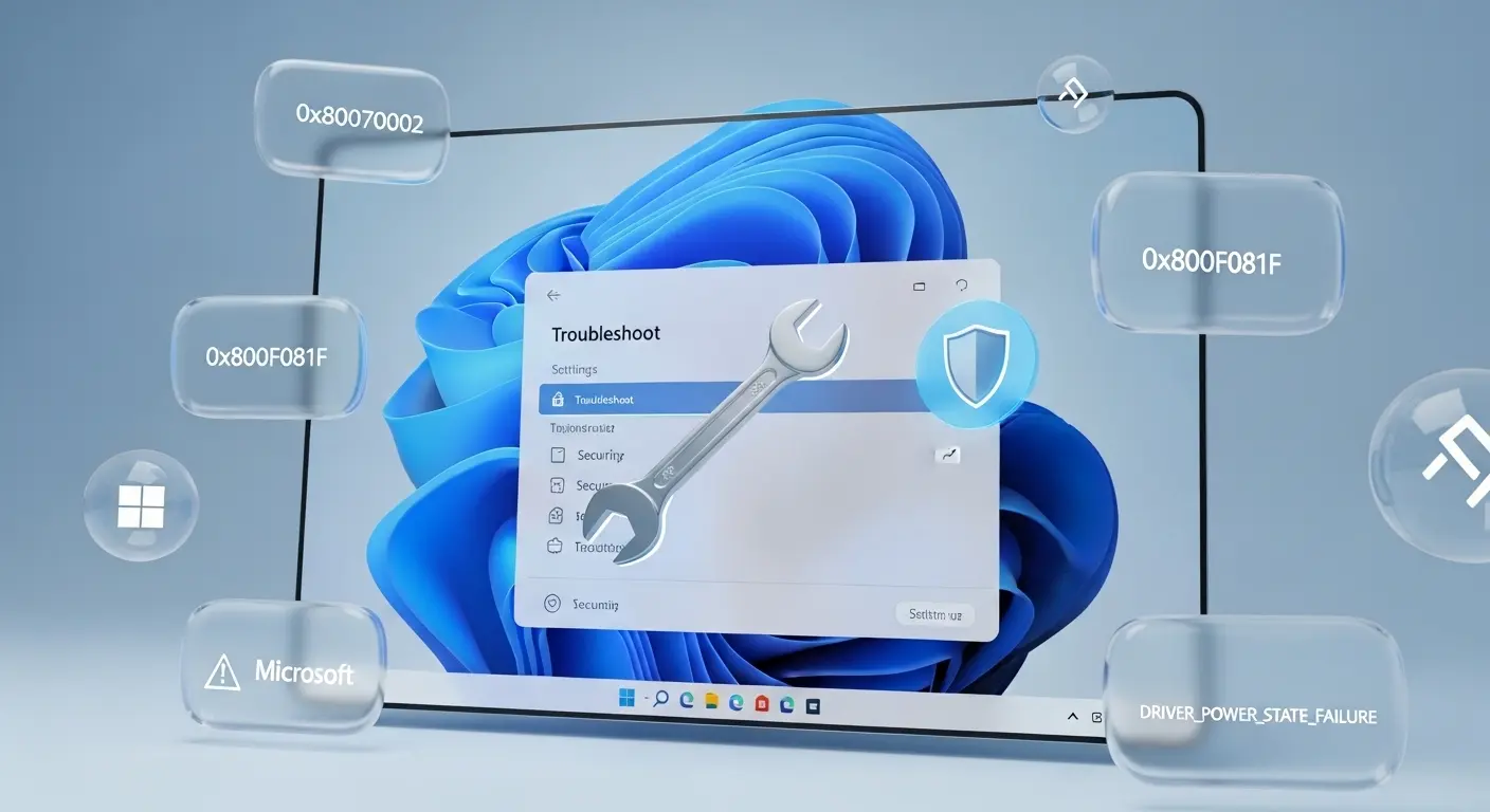 Windowsのトラブルシューティングツールを実行している設定画面のイメージ