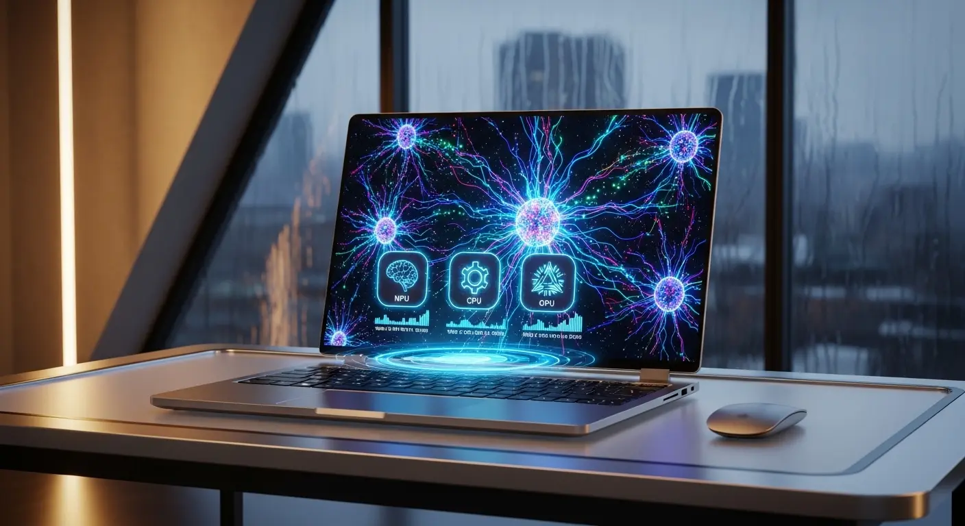 2026年の最新AI PCとパフォーマンス指標のイメージ