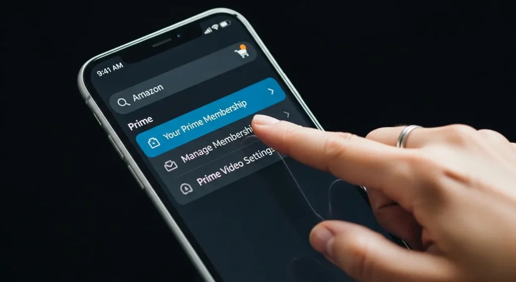 Amazonアプリ内のプライム会員情報管理画面のスクリーンショット