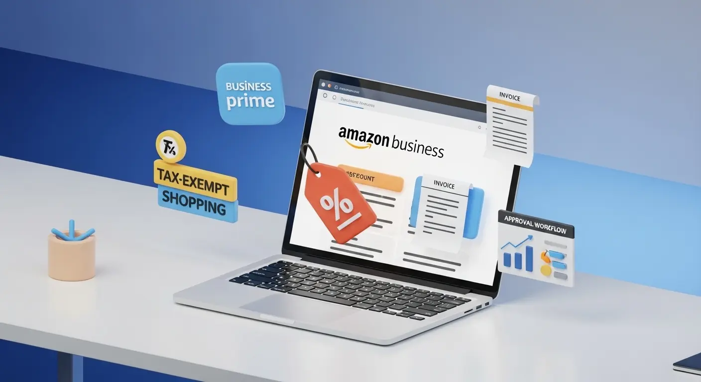 Amazonビジネスの導入メリットとデメリットを視覚化した3Dイラスト。