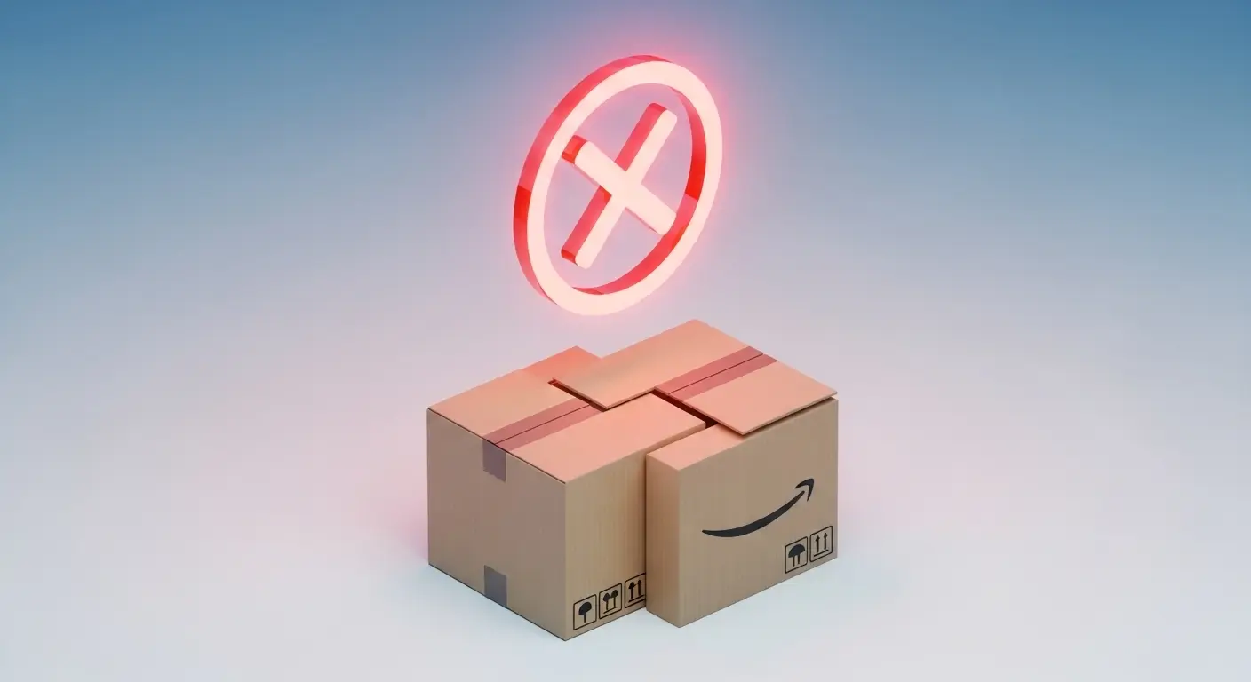 Amazonビジネスのアカウント重複を象徴する警告イメージ