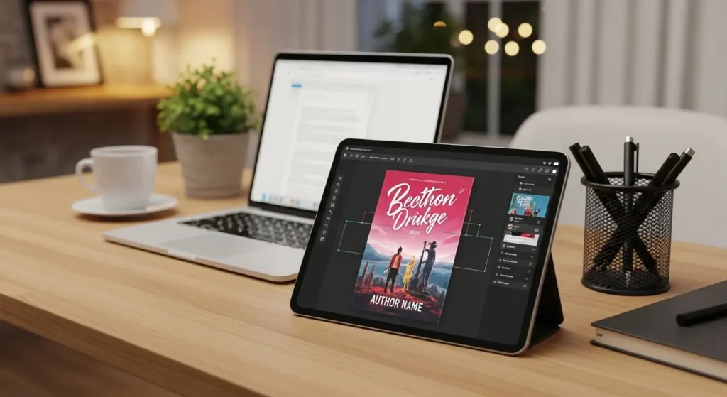 個人事業主のホームオフィスとKindleツールのイメージ