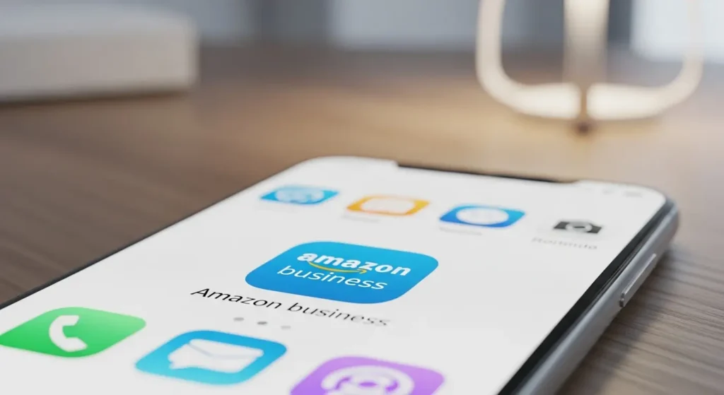 スマホのホーム画面に配置されたAmazonビジネスアプリのアイコン
