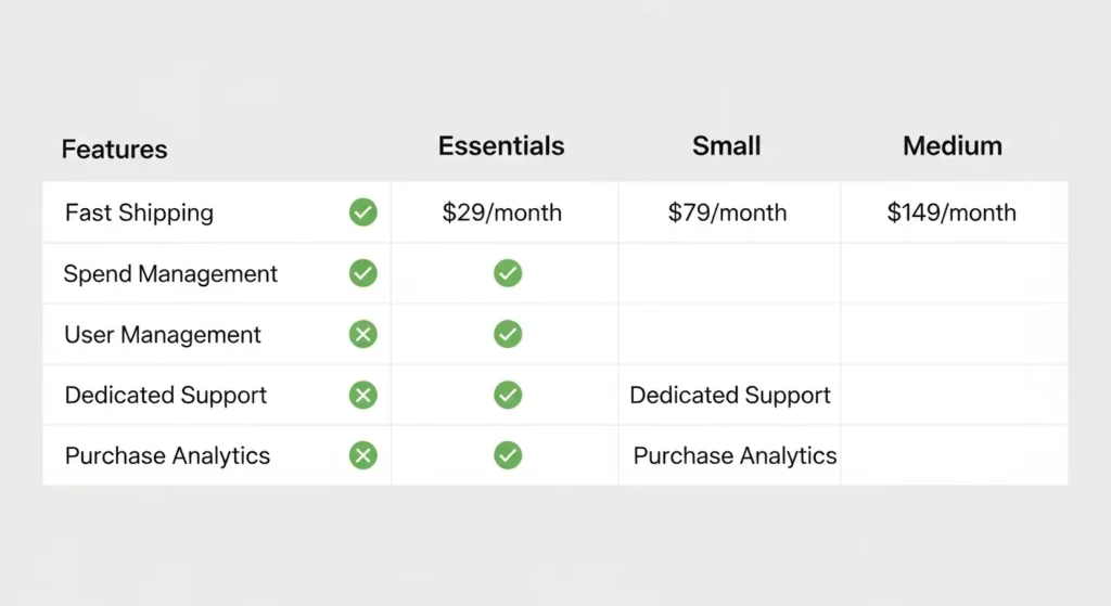 Amazonビジネスプライムの料金プラン比較表