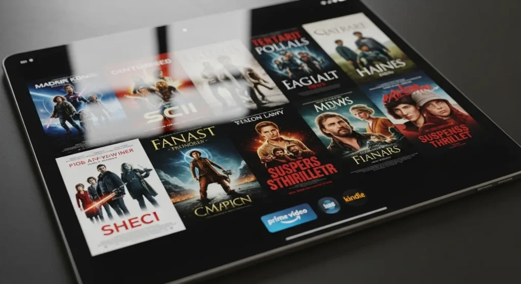 エンタメ特典を楽しむタブレット