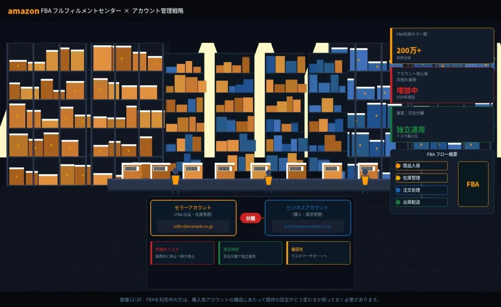 アマゾンのフルフィルメントセンター内部。