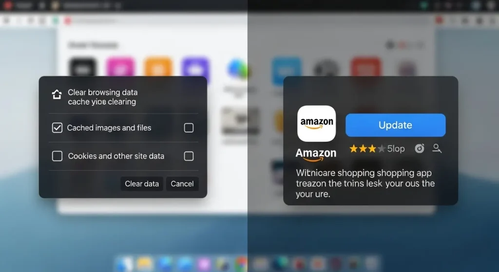 amazonのパスワードリセット画面と届いた認証コード