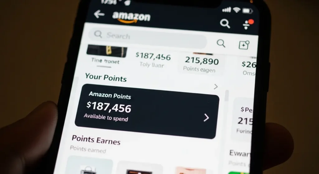 貯まったAmazonポイントの画面。