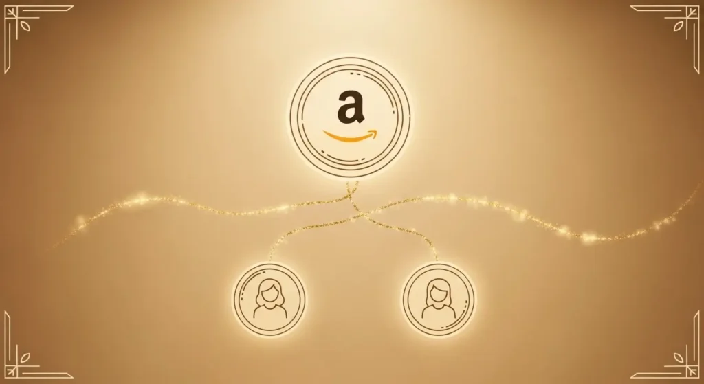 Amazonプライム家族会員の特典共有イメージ図