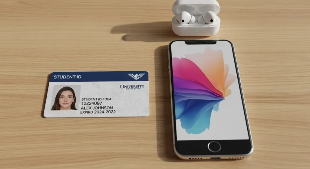 Prime Student登録に必要な学生証。