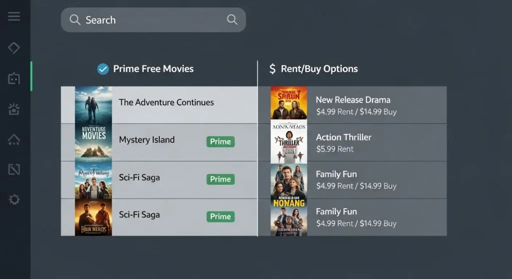無料で見られる動画と有料レンタルの違いの図解