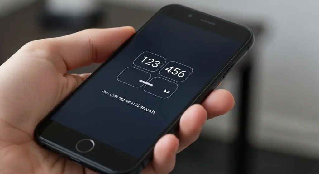 二段階認証を設定しているスマートフォンの画面