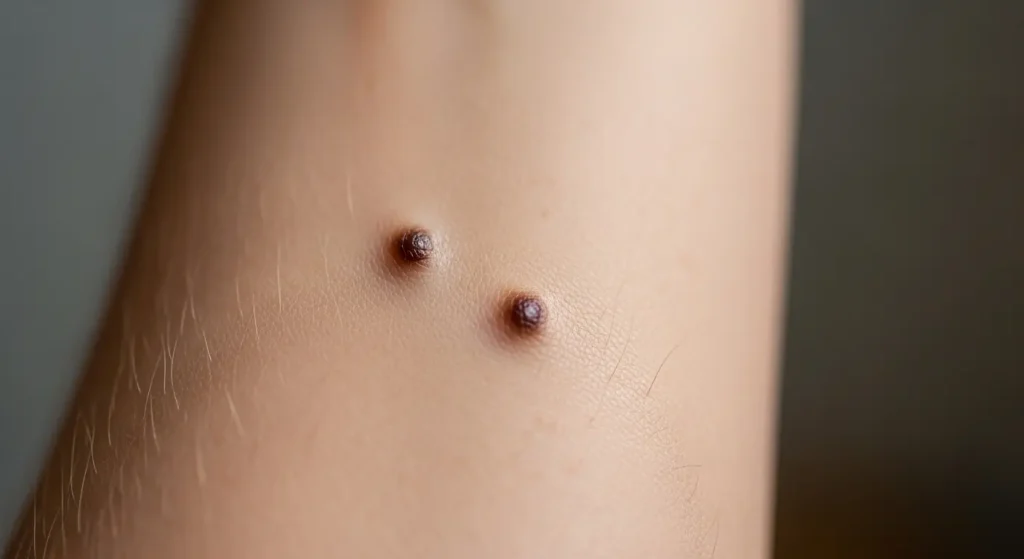 腕にあるほくろが自分自身の特性を象徴しているイメージ図