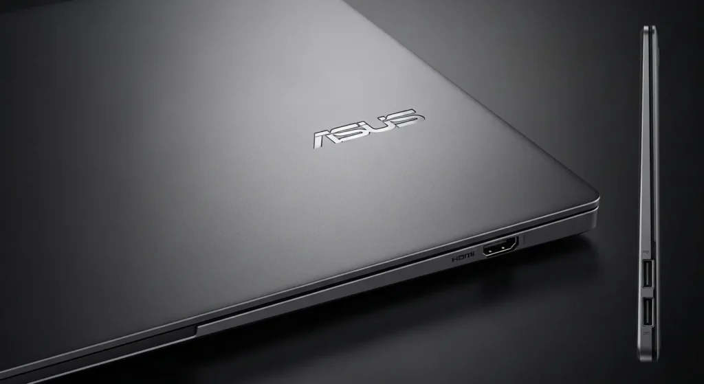 ASUS Zenbook S 14のセラルミナム天板と薄型ポート構成