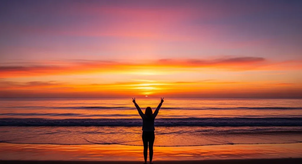 新しい始まりと輝かしい未来を象徴する日の出の景色