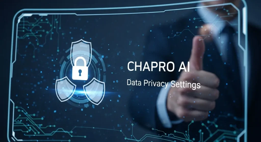 データ保護機能が充実したチャプロAIのセキュリティ設定画面