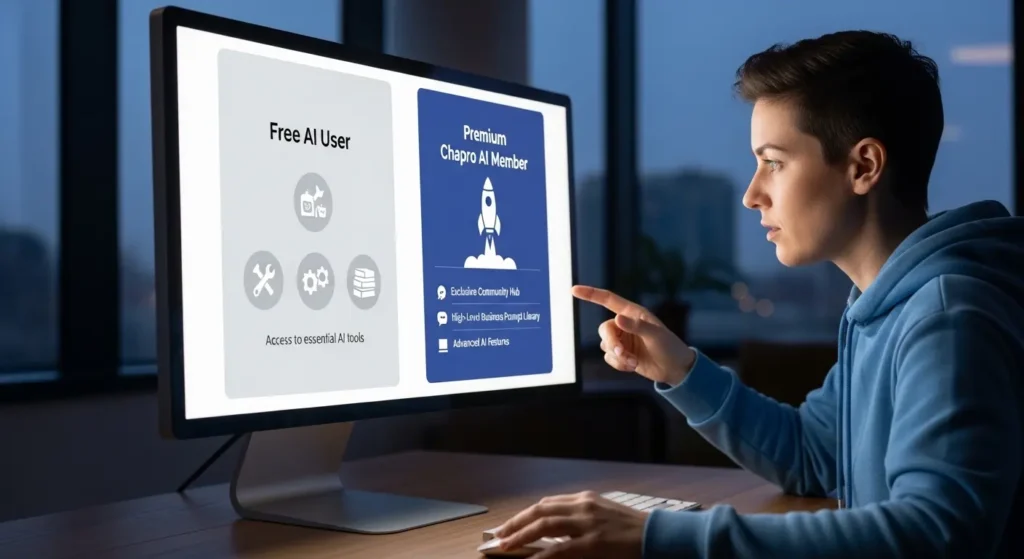 チャプロAIの無料プランと有料プランの特典比較イメージ