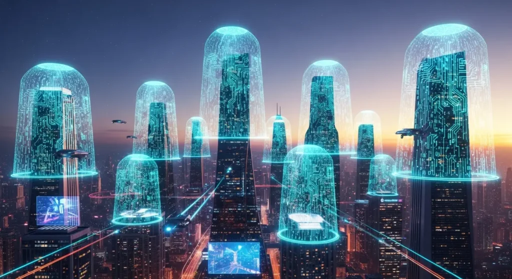 デジタル資産を保護する包括的なサイバーセキュリティのイメージ