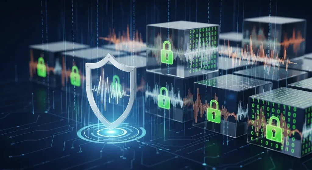 Cotomo AIのデータ保護 and セキュリティを象徴するシールド