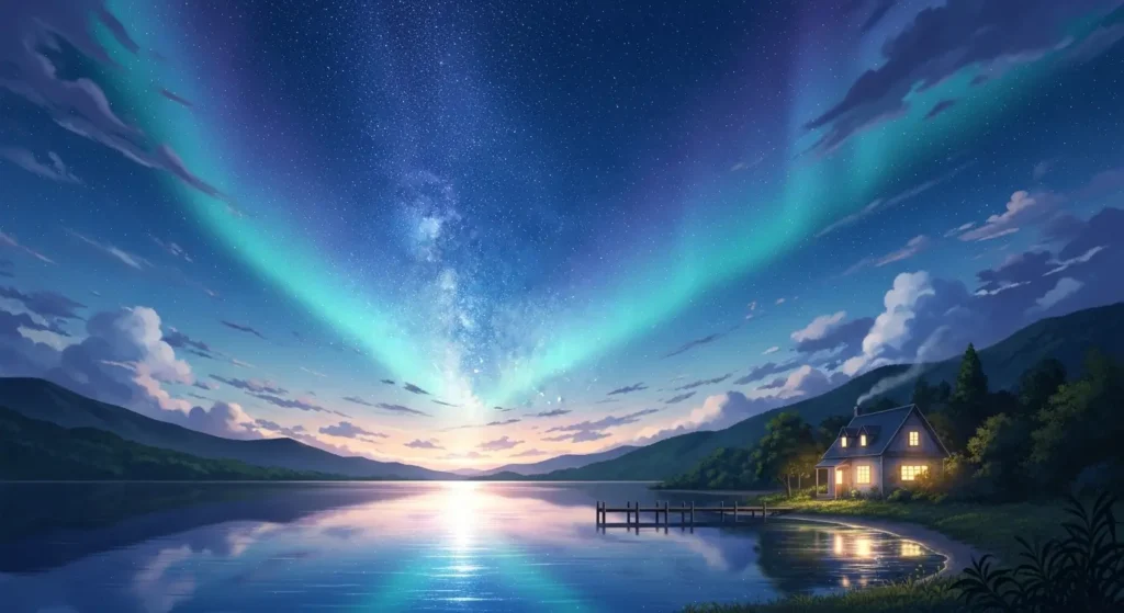 Counterfeit-V3.0で生成された美しいアニメ調の風景