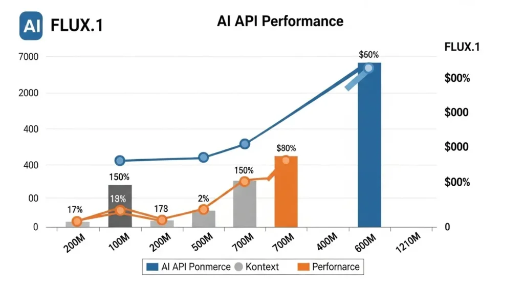 FLUX.1 APIプロバイダーごとの料金と生成速度の比較チャート