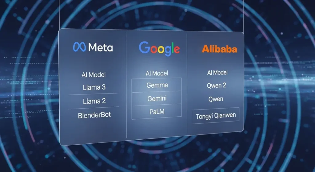 主要な無料ローカルLLMモデルの比較イメージ