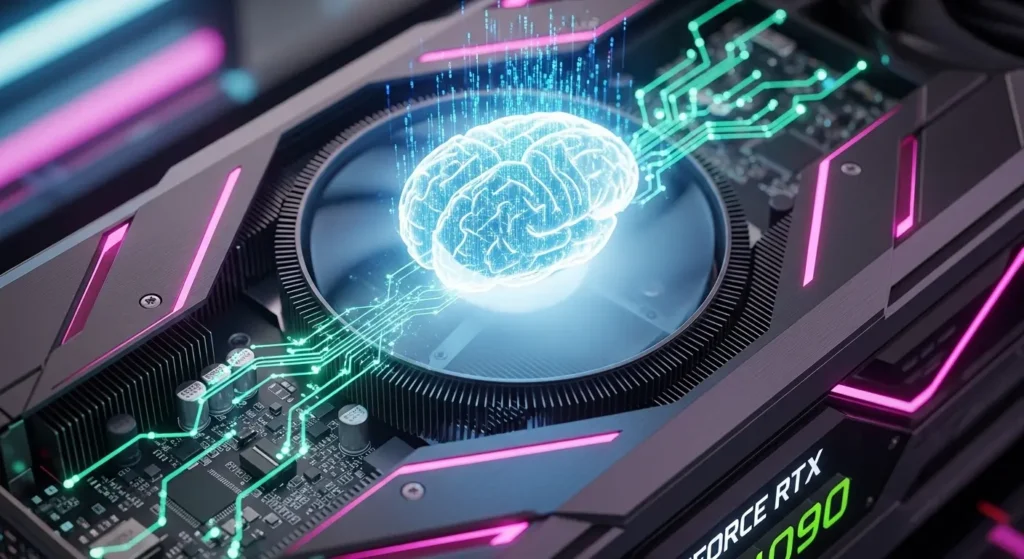 ローカルLLMの動作に不可欠な高性能GPUのイメージ