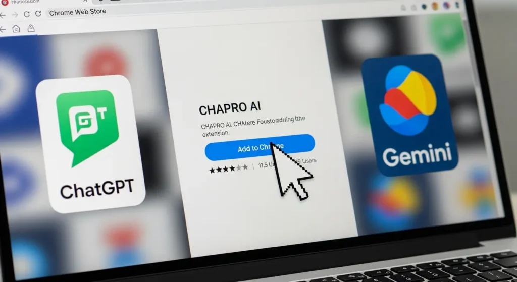 Google ChromeウェブストアでのチャプロAIインストール画面