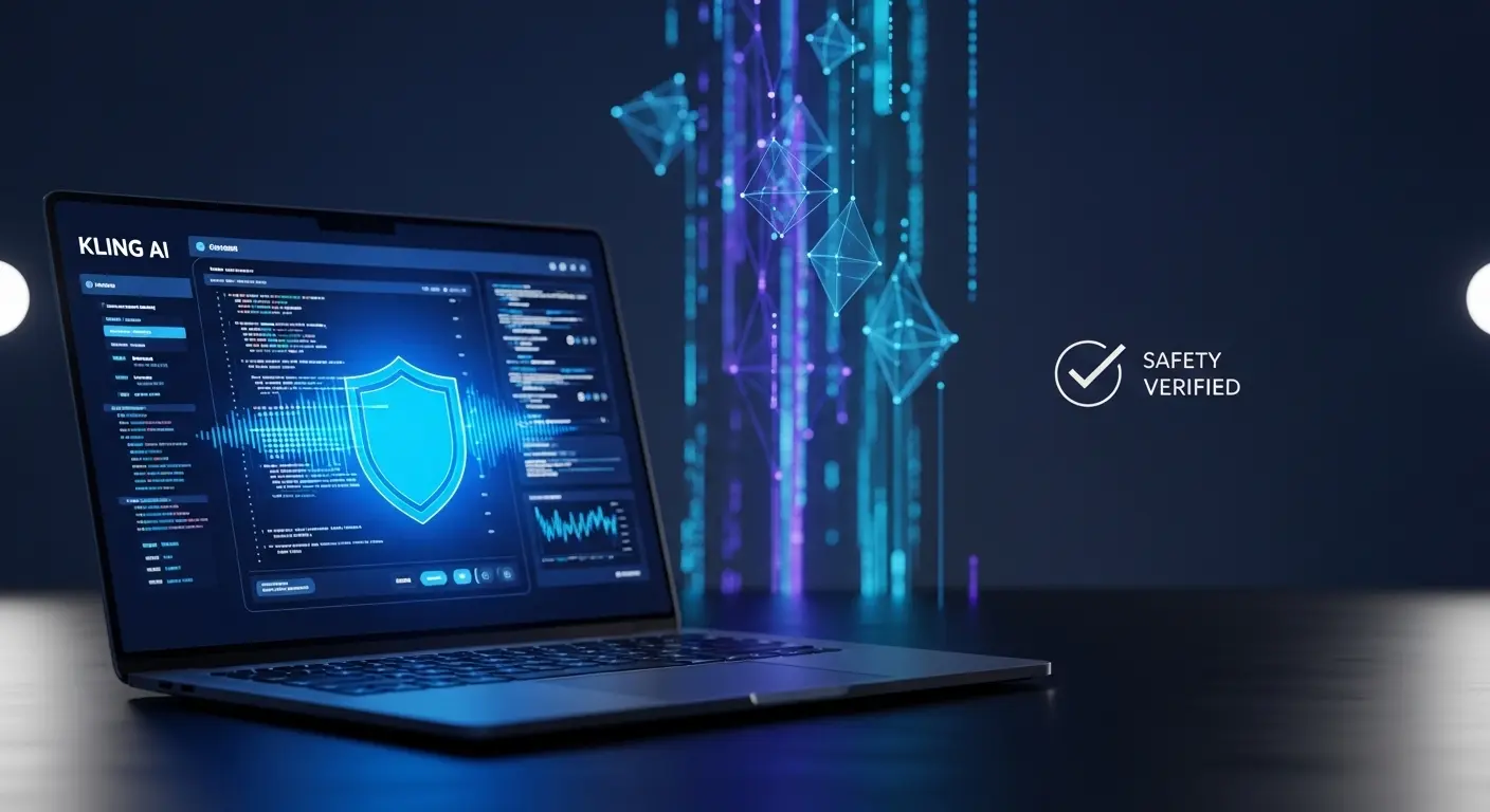 Kling AIの安全性とセキュリティ対策をイメージした画像