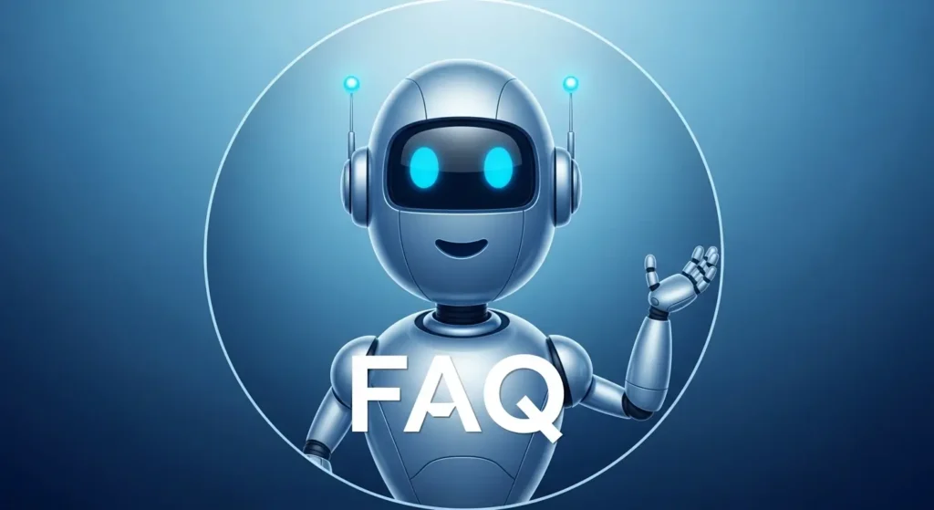 よくある質問を案内するロボットのアイコン