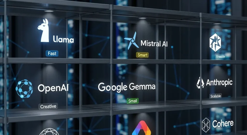 主要なローカルLLMモデルの比較と特徴の紹介図