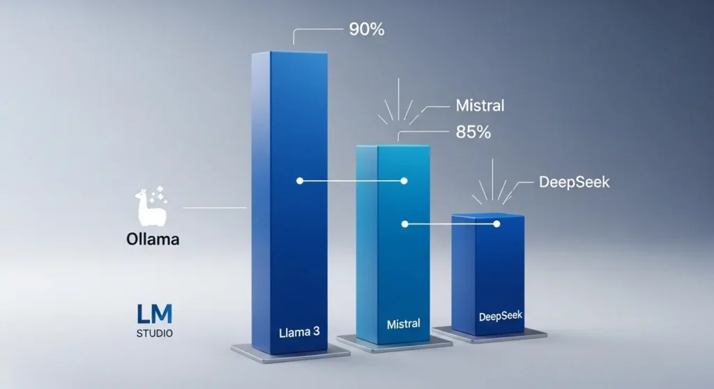 最新ローカルLLMのベンチマークグラフ