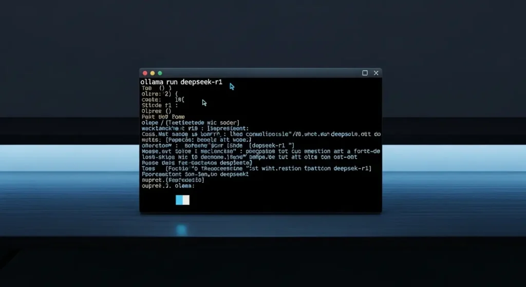 Ollamaをターミナルで実行している様子