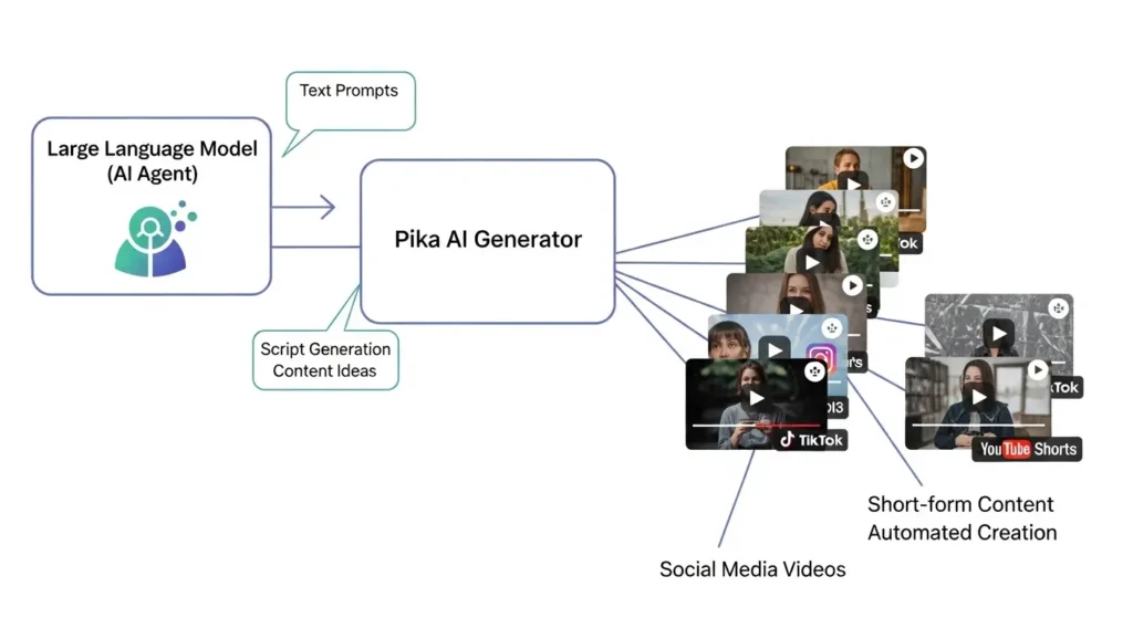 AIエージェントとPikaを連携させた自動動画生成の仕組み