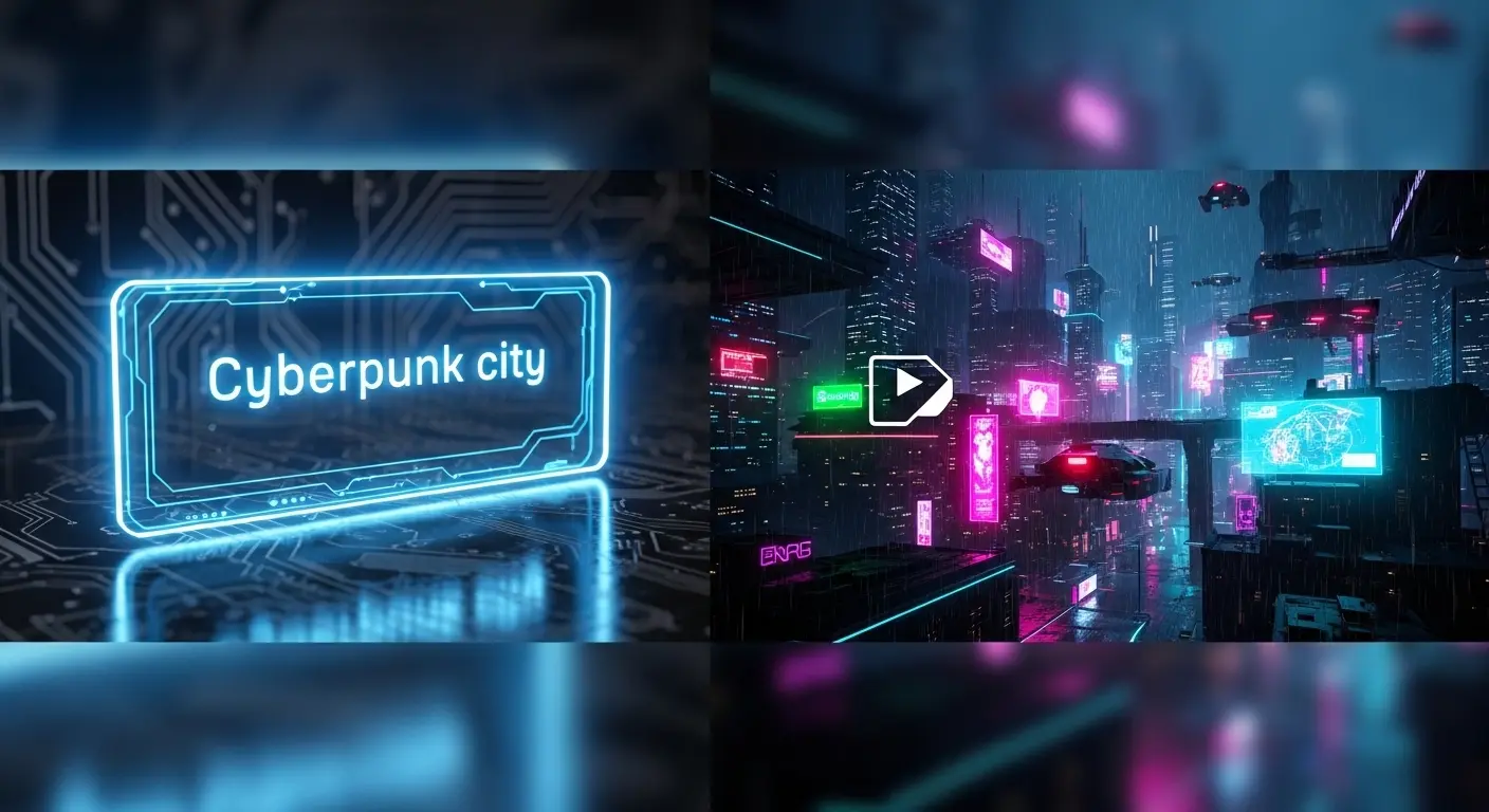 Pika AIを使用してテキストから動画を生成するプロセスのイメージ