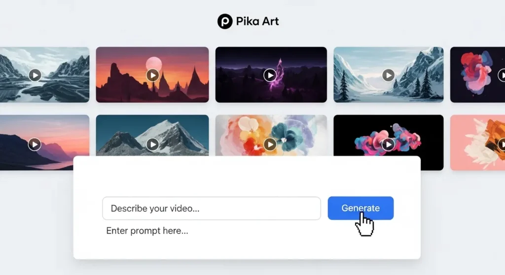 Pika ArtのWebサイト操作画面のスクリーンショット