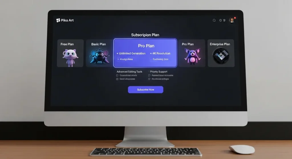 Pika Artの有料プランと無料プランの機能紹介
