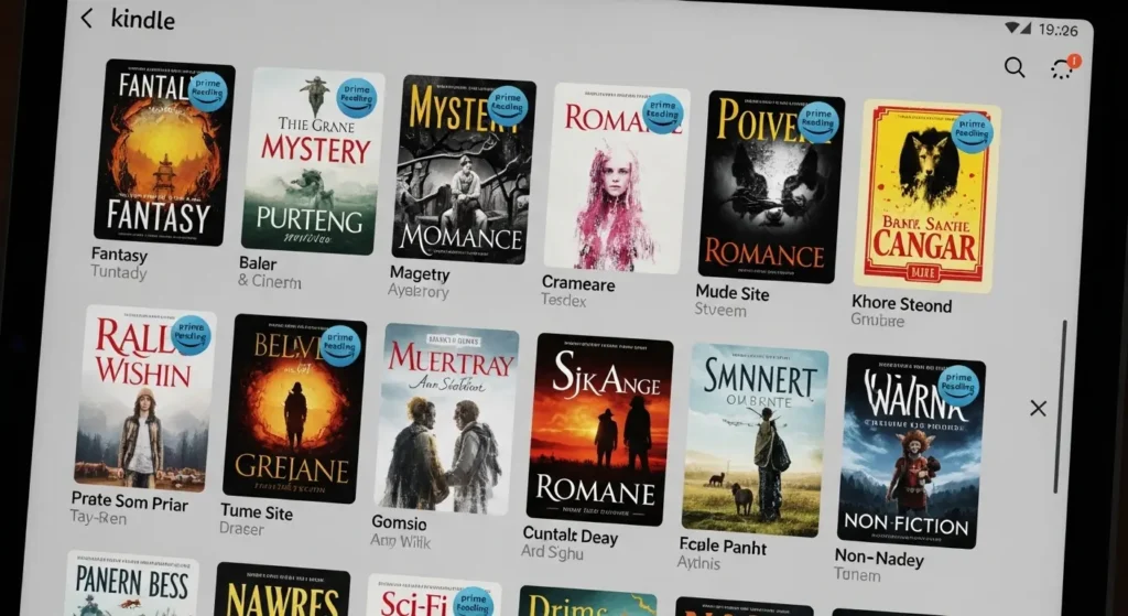 Kindleアプリ内のPrime Reading対象タイトルの表示