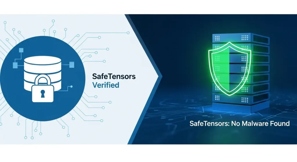 安全なモデル形式であるSafeTensorsの検証済みロゴ