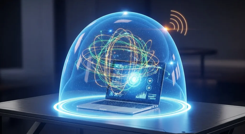 物理的に遮断された安全なAI環境のイメージ