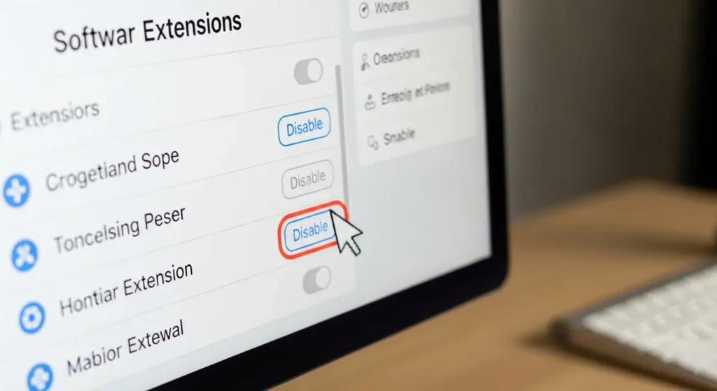 不要なシェル拡張機能を無効化する操作画面