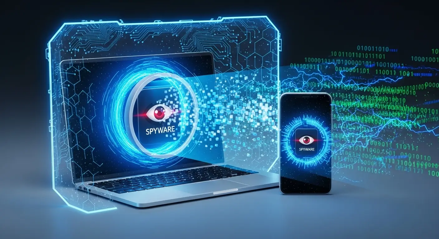 スパイウェアを検出し駆除するセキュリティソフトのイメージ